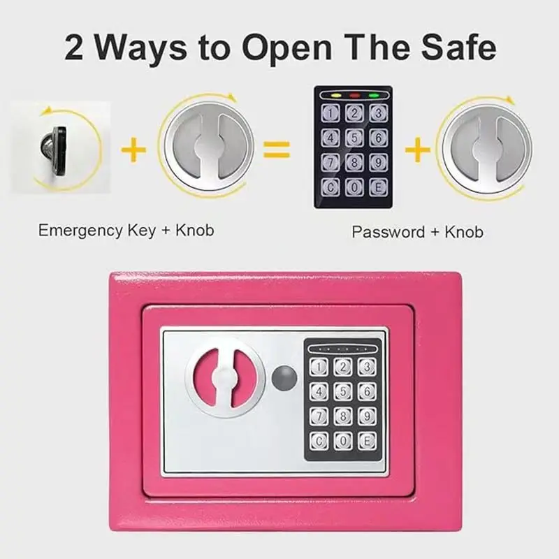 صندوق أمان آمن بقفل لوحة المفاتيح الرقمية الإلكترونية جميع الفولاذ للمكتب المنزلي #2