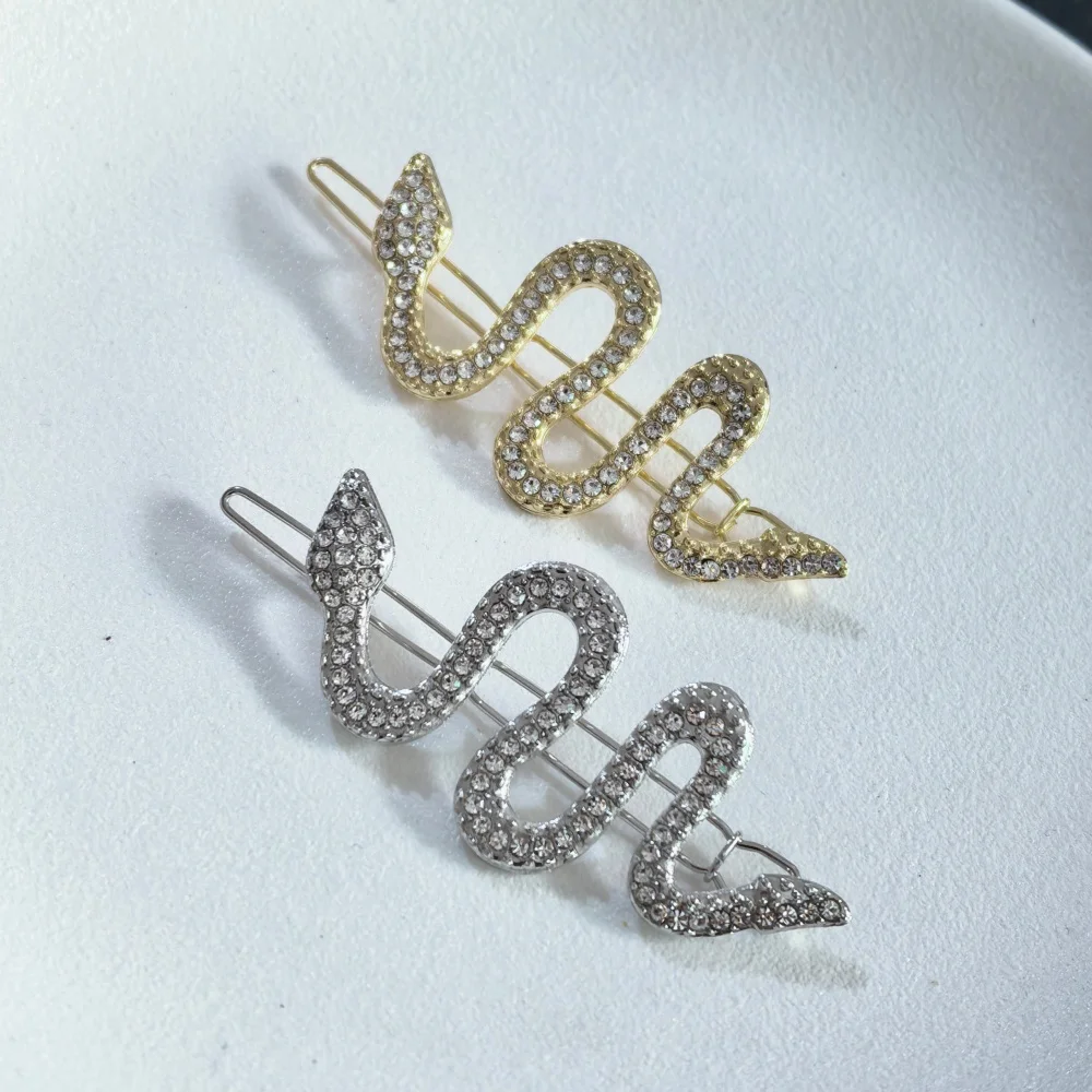 Vintage Schlangen-Haarspangen für Damen, Entenschnabel-Haarklammer mit Strass, Legierung Haarnadeln, Modische Haaraccessoires für Frauen – Detail 11