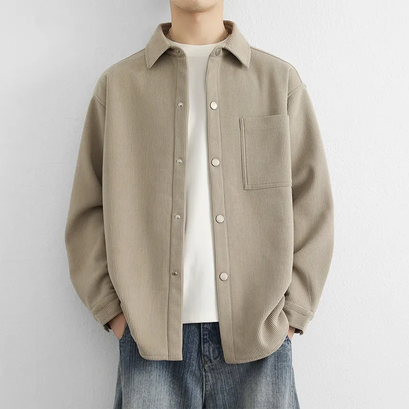 

Мужской модный повседневный кардиган на флисовой подкладке, высококачественный теплый универсальный свитер для осени и зимы