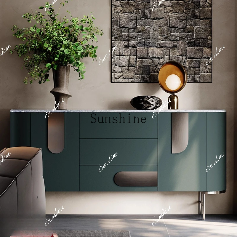 Entrance, entry sofa, light luxury and high-end luxury stone foyer, partition, living room decorative cabinetP