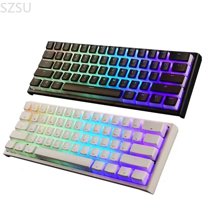 

SZSU MK25 Mini 60% Compact 61 Клавиш Клавиш Водонепроницаемая клавиатура для ПК/для Gamer