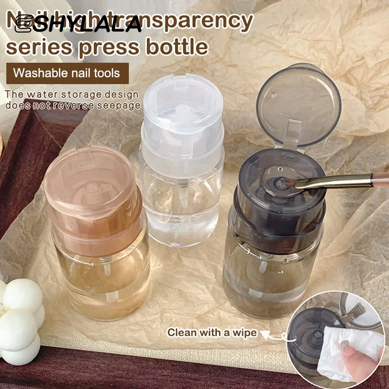 Bouteilles rechargeables pour ongles, distributeur de pompe à pression vide, dissolvant de vernis à ongles, nettoyant, bouteille de maquillage, outil de manucure