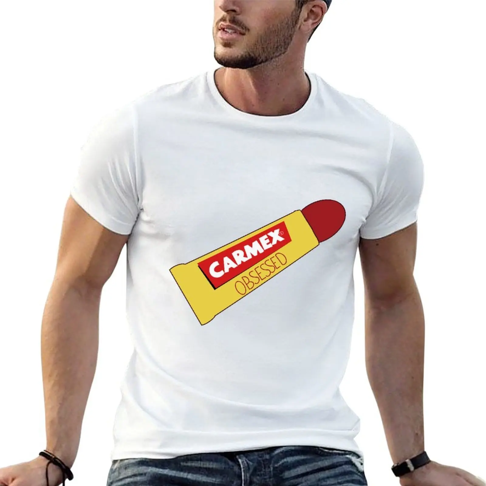 Camiseta Carmex chapstick, camisetas gráficas para hombre, camisetas divertidas, camisetas de humor oscuro para hombre, camiseta suave de algodón