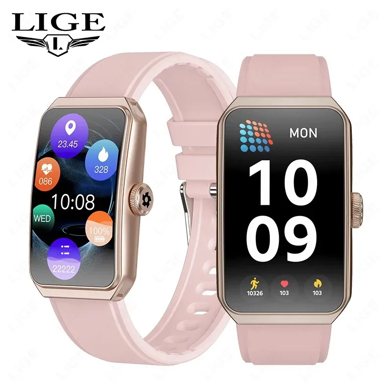 

LIGE 1.47"Waterproof Women Smart Watch with Message Sleep Monitoring Men Sport Bracelet Smartband Pedometer Information Reminder