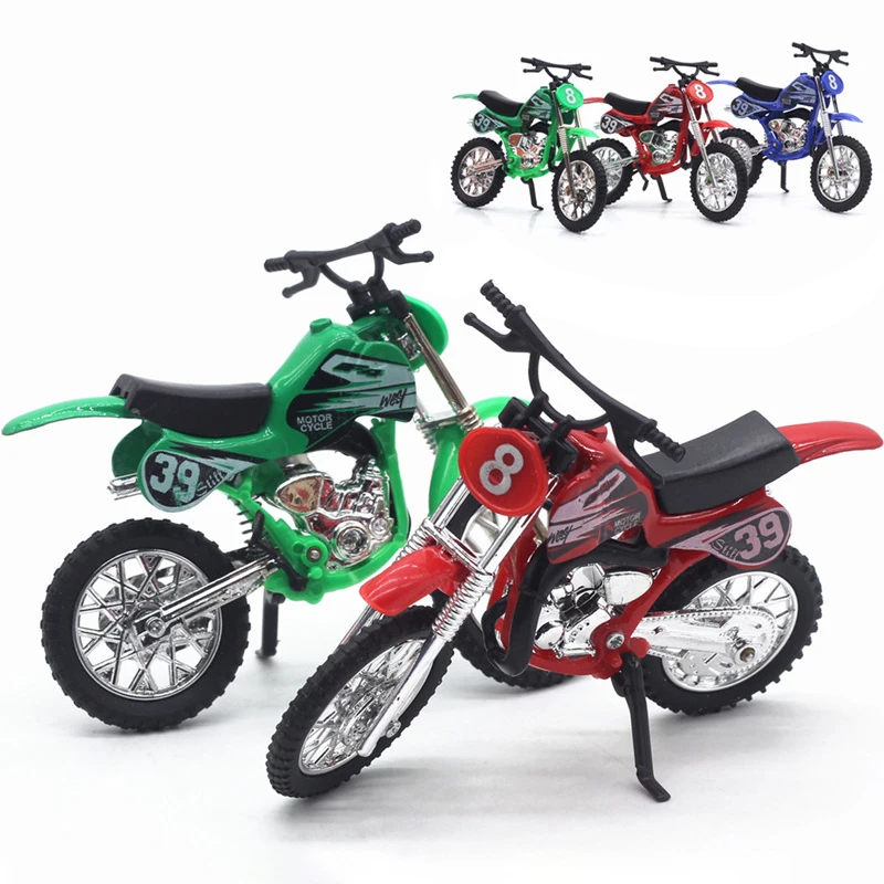 Modelo de motocicleta de Motocross de aleación simulada 1:18, juguete de aventura de imitación, modelo de motocicleta de aleación, decoración del