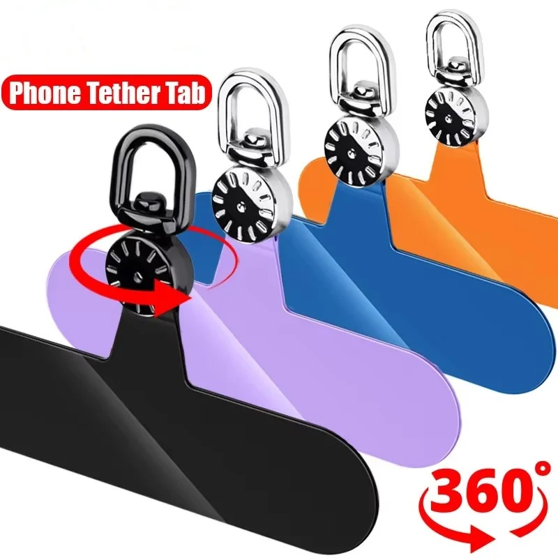 

Universal Cell Phone Replacement Pad 360° Rotatable Anti-Lost Attachment Hanging Straps Tether Tabs Mobile Phone Lanyard Gasket