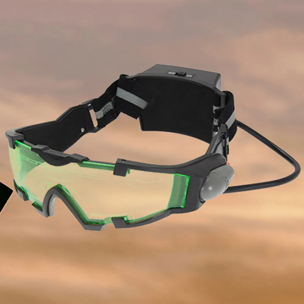 

Ночные очки Night Mission Goggles, регулируемые, светящиеся в темноте, зеленые, для кемпинга, гаджеты, для детей, мальчиков и девочек