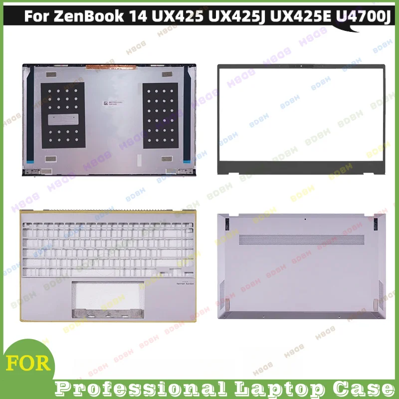 #BDBH For ZenBook 14 UX425 UX425J UX425E U4700J Full Housing Cover LCD Back Cover/Front Bezel/Hinges/Palmrest/Bottom Case