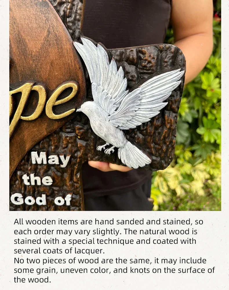 High Quality Wooden Easter Catholic Cross Jesus Statue Interior Wall Decoration, Religious Baptismal Gift