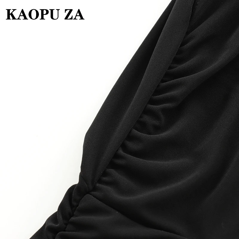 Kaopu-プリーツミニタンクドレス,スリム,ハーフハイカラー,セクシー,ナイトクラブ,パーティー,新しい,夏のファッション,za,2022