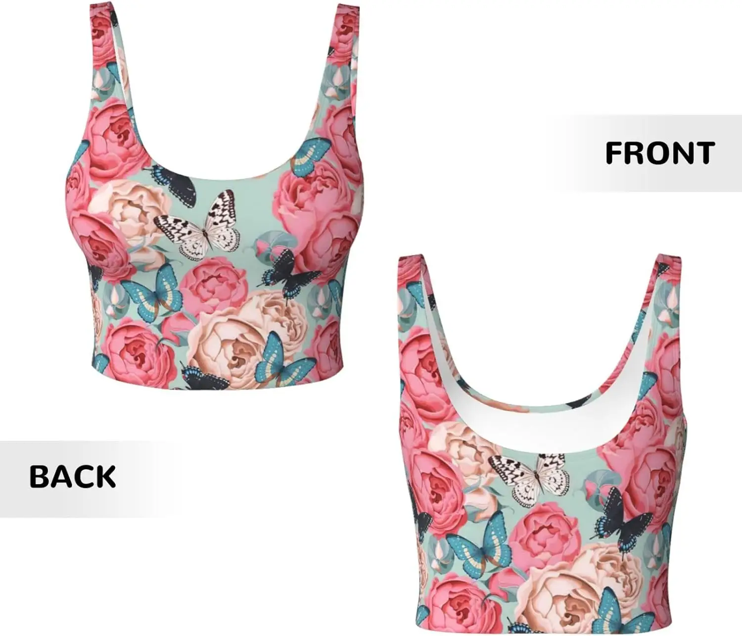 Rompi Olahraga Wanita Fashion Musim Panas hingga Musim Dingin Ringan Motif Bunga Warna-warni Rompi Latihan Yoga untuk Wanita