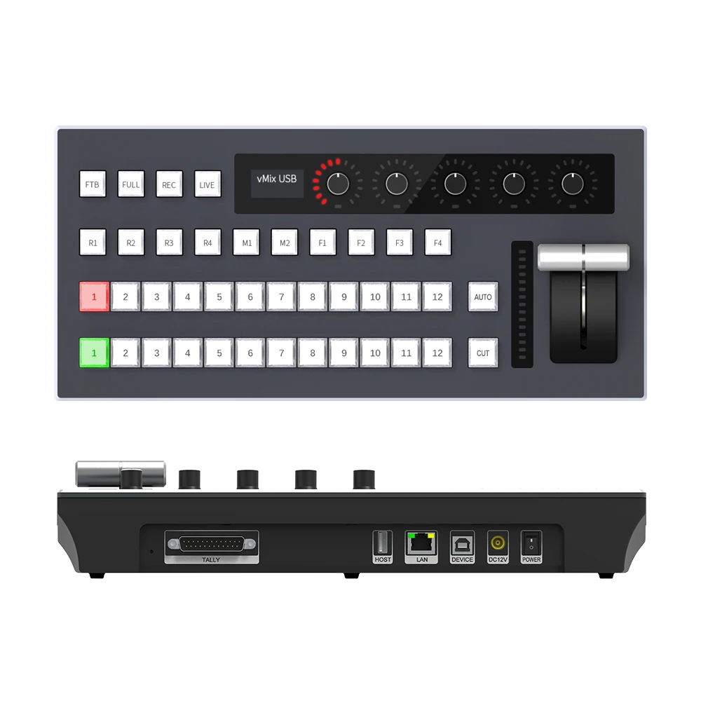 Professional 12 Channel VMix Keyboard Controller Video Switch Mixer Panel Live Broadcast Video Switcher For Vmix Software