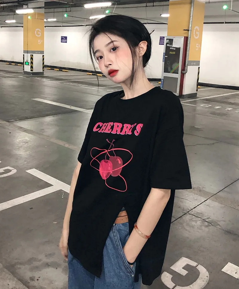 ort Sve تي شيرت نسائي لربيع وصيف جديد Faion فضفاض مناسب للطالبات ملابس غير رسمية متعددة الاستخدامات #2