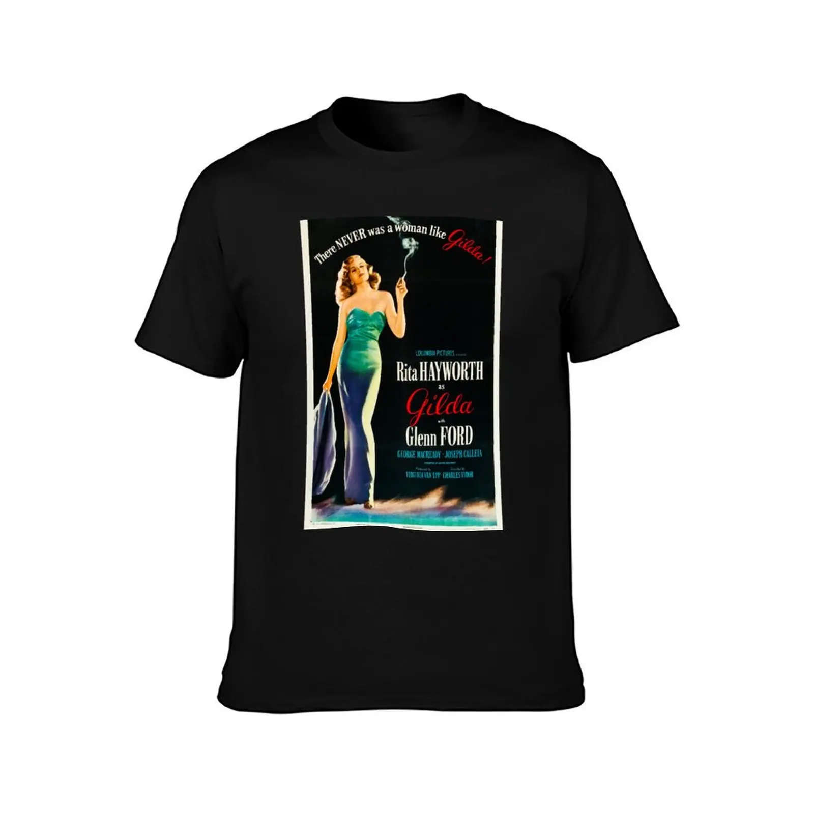 Gilda (1946) Starring Rita Hayworth Theatrical Release Poster T-Shirt customs for a boy funny t shirts for men