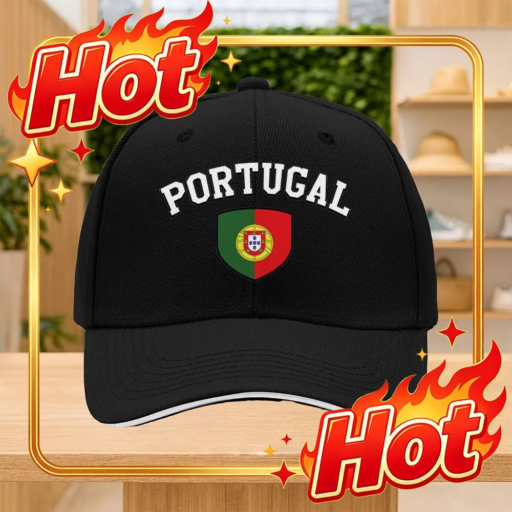 Custom Hats Zhongyishang 1pc Portuguese Flag Coat Of Arms Print Adjustable Baseball Cap, Unisex, Multiple Color Options, Suitabl