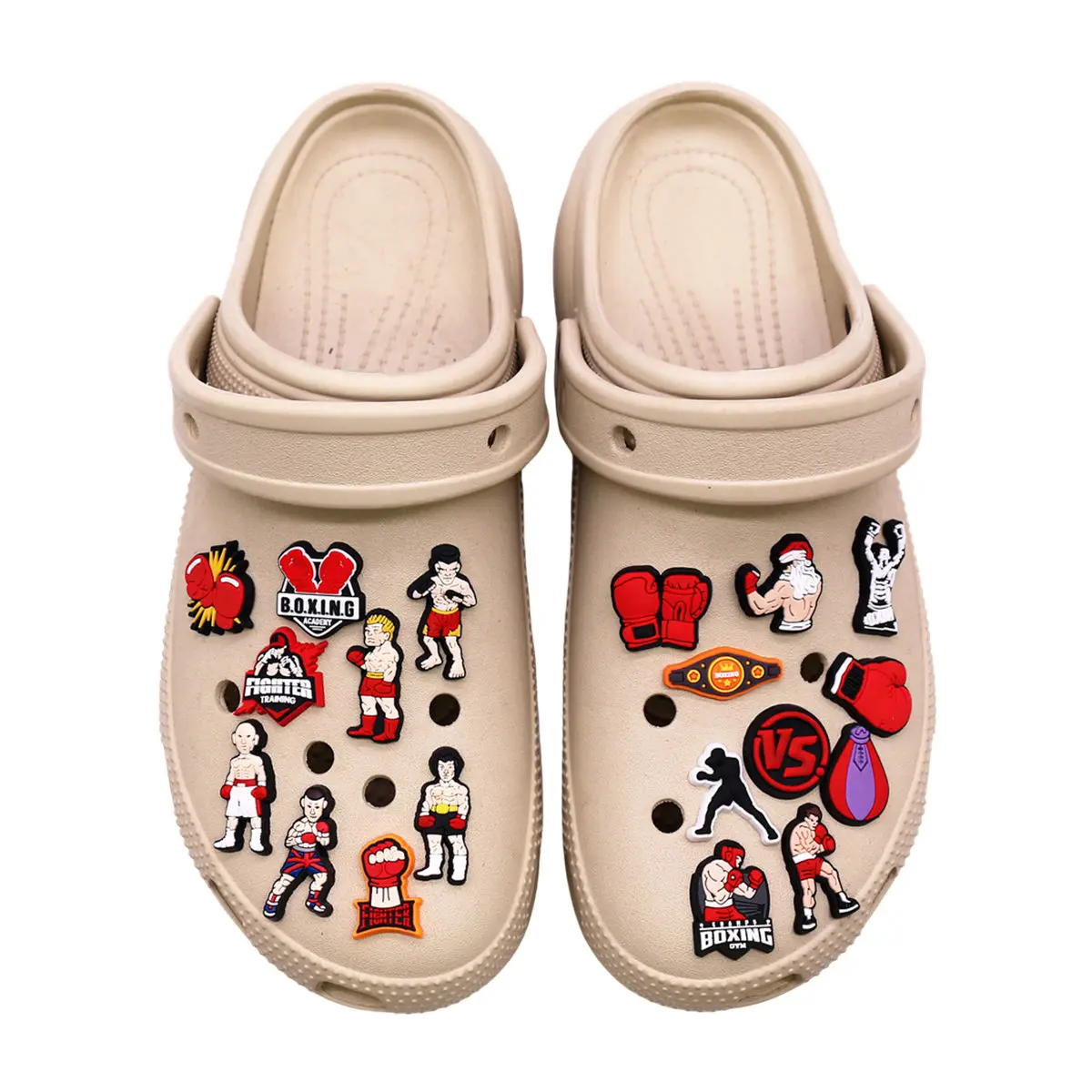 1 Stuks Boksstijl Schoen Bedels Ontwerp Decoratie Bokshandschoenen Past Voor Tuin Sandaal Accessoires Kids X-Mas Party Geschenken
