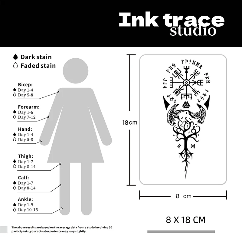 1/2PCS Waterproof Roc Bird Temporary Tattoo Sticker Semi-Permanent Magic Fake Tattoo Lasts up to 15 Days image 2