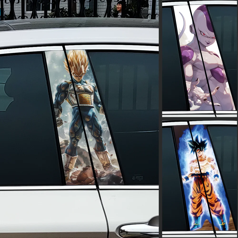 Son Goku Car Stickers Car B-pillar Vinyl Decals Waterproof Auto Center Pillar Sticker Cover Scratches Vehicle Decor Accessories