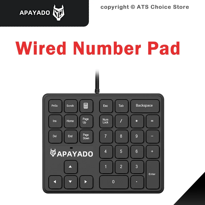APAYADO T35 有線テンキー 34 キー USB テンキー アロー キー付き 電卓ショートカット 超薄型 ラップトップ PC 用