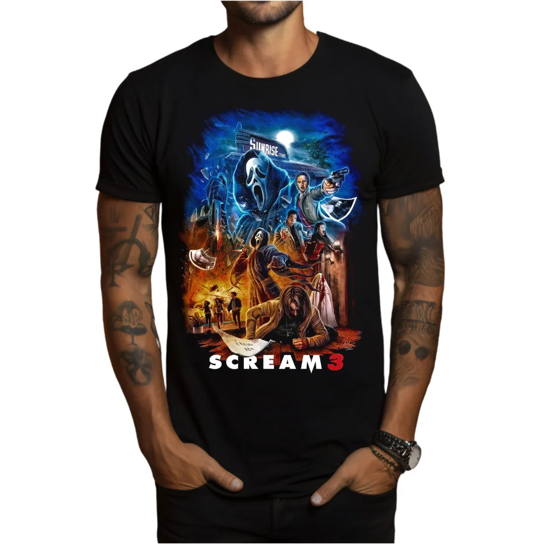 Scream 3 Movie Horror T-Shirt Black S-3XL