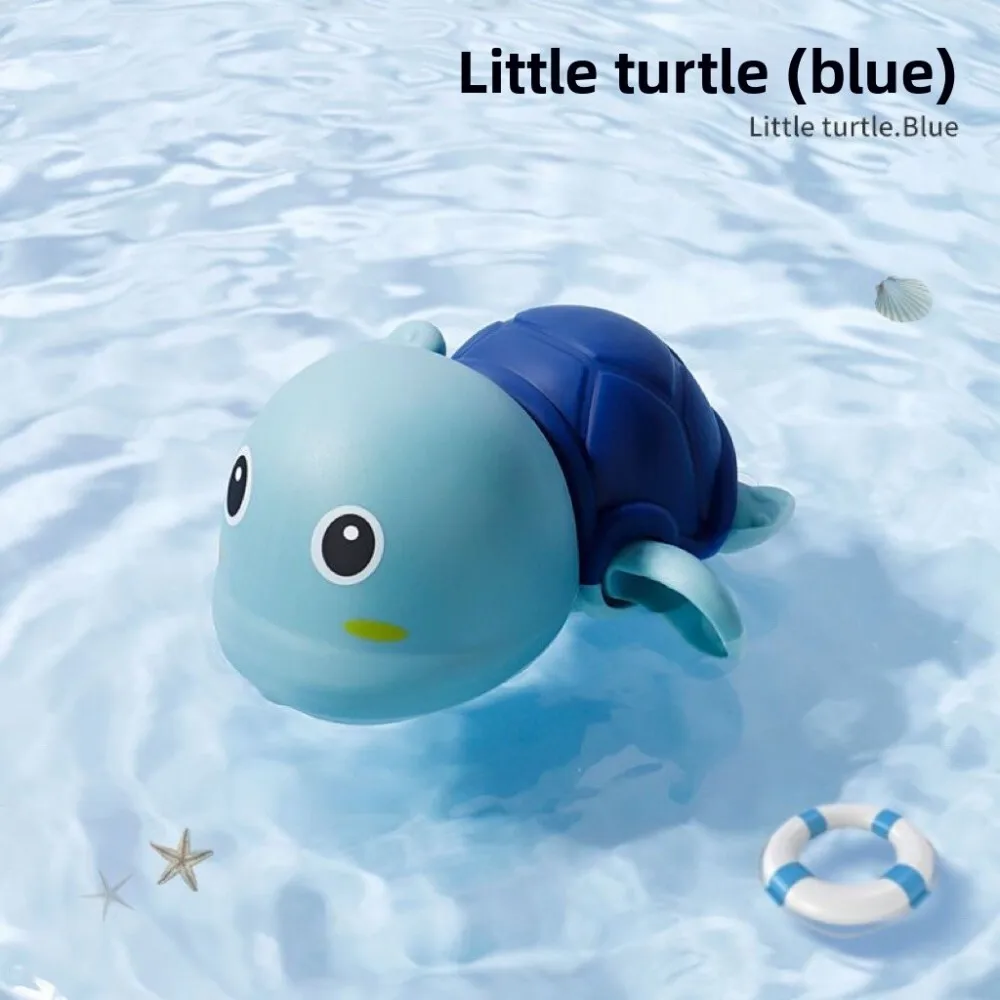 Juguete de baño con forma de pato y tortuga para nadar, para bebés, niños pequeños, juego de agua infantil, diversión en bañera o piscina 124
