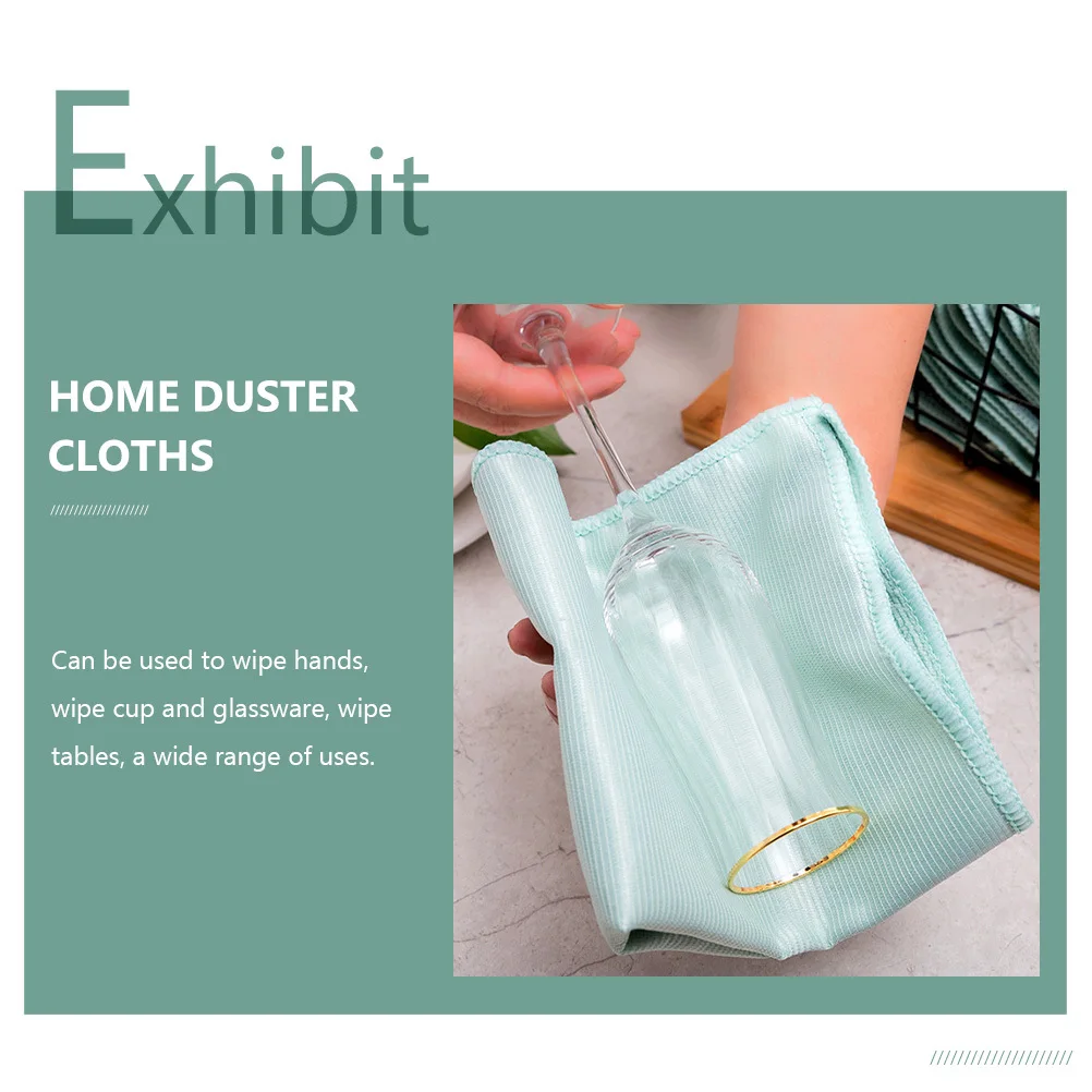 

4pcs Water Absorption Dishcloths Soft Non-Stick Oil Cleaning Kitchen Towels For Household Duster Scrubbers Bowl Pot Plate