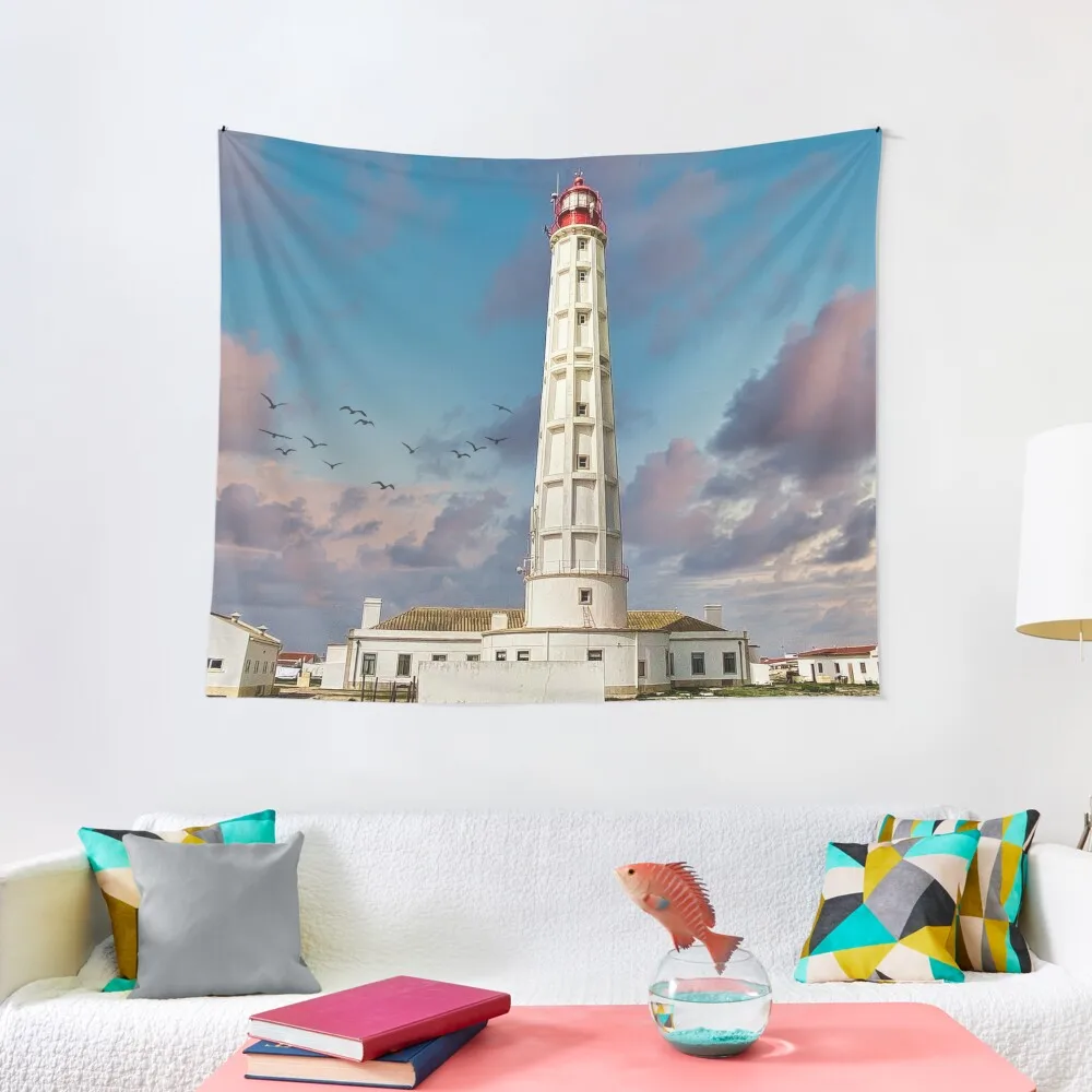 

Incredible Lightouse, Culatra, Portugal Tapestry On The Wall Aesthetic Room Decor Room Decor Tapestry