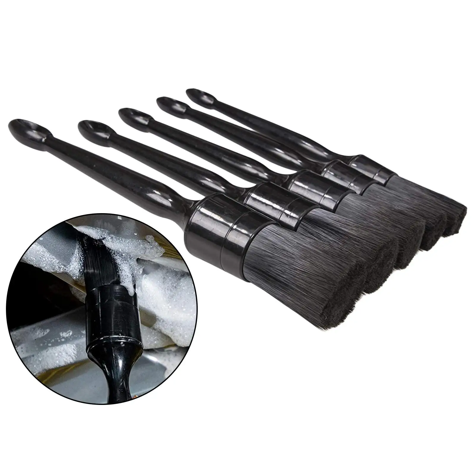 Interior Car Detailing Brush Set Complete Tool Kit for Dashboard Carpet Seat Wheel Care and Maintenance