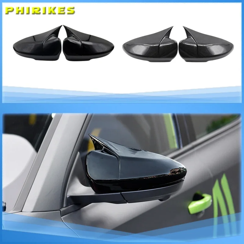 

For MG6 2017 2018 2019 2020 Rear View Mirror Cover Carbon Fiber Cow Horn Full Package Reversing Mirror Frame Anti Collision