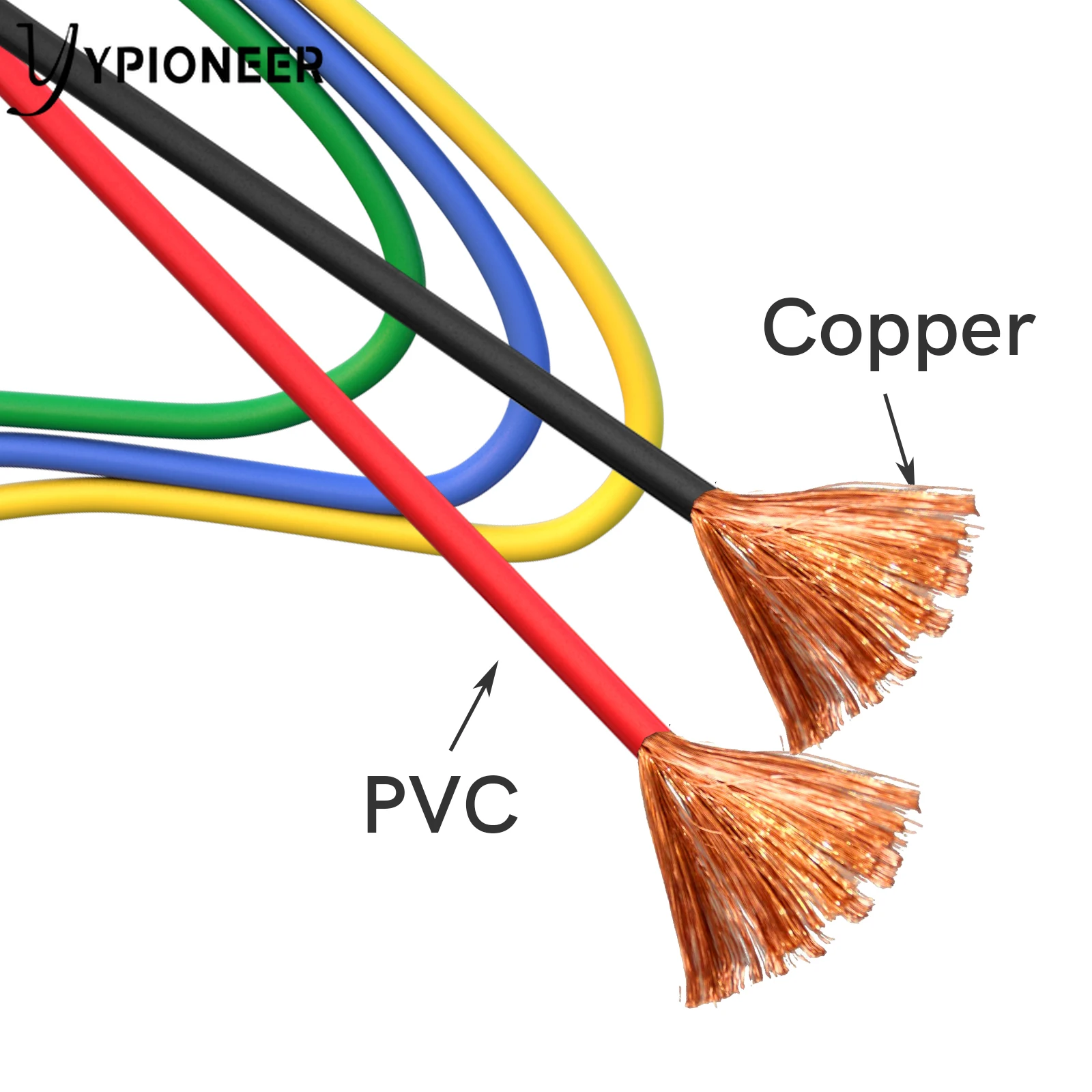 YPioneer P1024 Alligator Clips Test Leads Dual Ended Crocodile Wire Cable with Insulators Clips Test Flexible Copper Cable