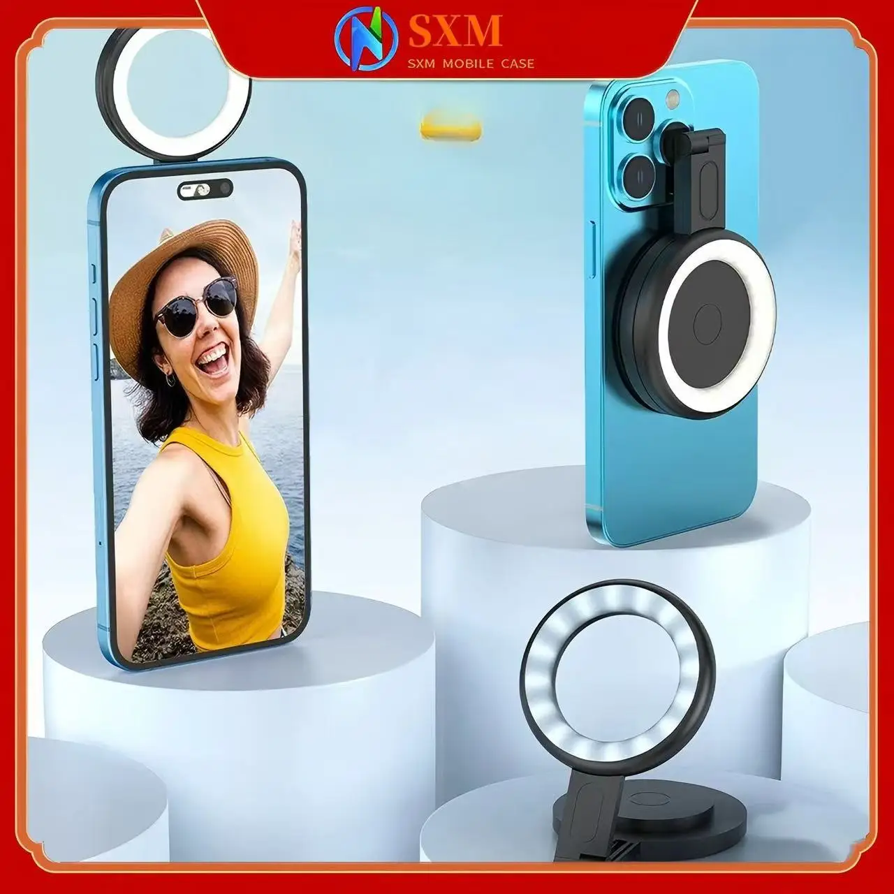 

Mobile phone live magnetic fill light, portable photo, photography, lightlight, beauty, pocket flash