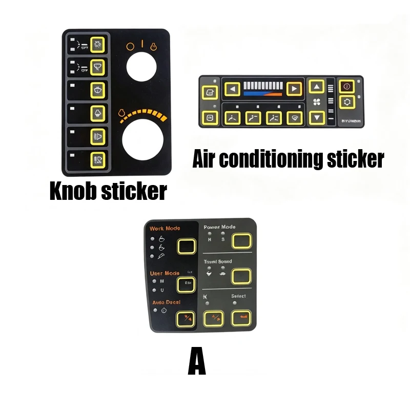 Sticker Air Conditioning Instrument Key Control Panel Excavator Accessories For Hyundai 200/215/225/265/305/-7