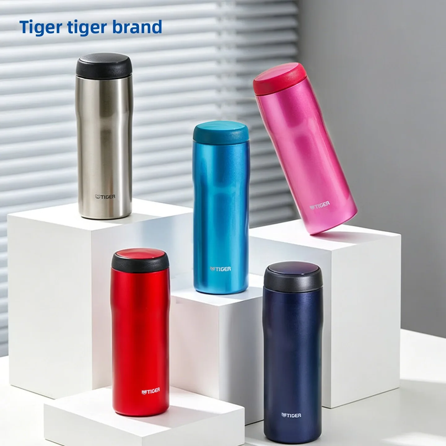 TIGER MJA‑B048 480ml Twist‑Off Cap Thermal Mug Stainless Steel Vacuum Drinking Vessel for Work School Travel