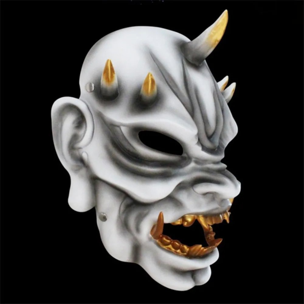 Resin Japanese Prajna Demon King Mask Halloween Party Cosplay Full Face Mask