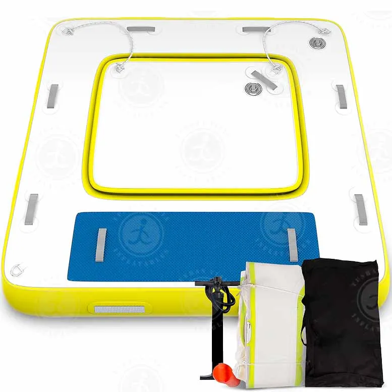 Deck Lounge 3 In 1 Floating Swim Platform With Floating Island Inflatable Leisure Platform