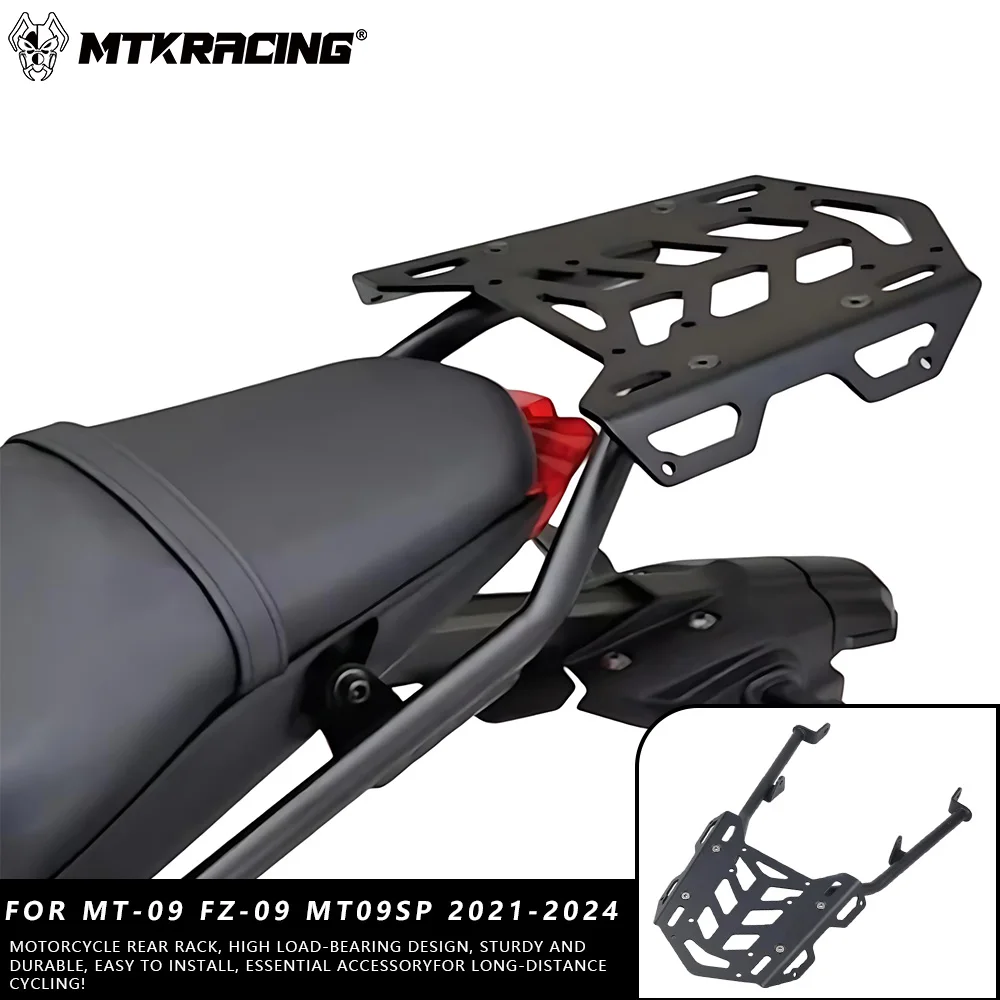 

MTKRACING For YAMAHA MT-09 FZ-09 MT09SP 2021-2024 Motorcycle Rear Rack Luggage Rack Carrier Shelf Top Box Holder Support Bracket
