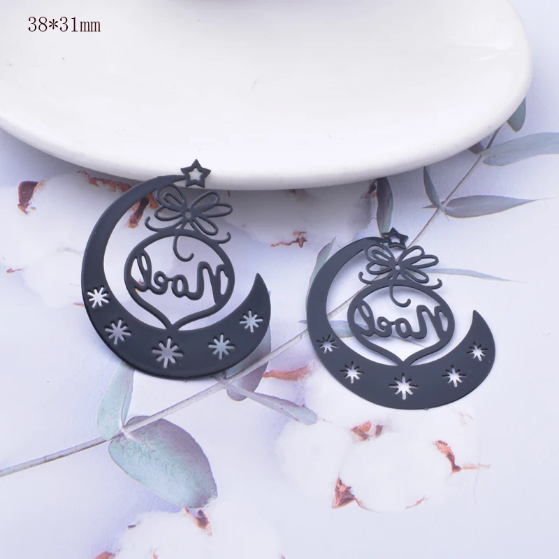 6pcs Brass Christmas Charms Bell  Noel Tree Pendant  DIY Accessories Handmade Jewelry Making image 6