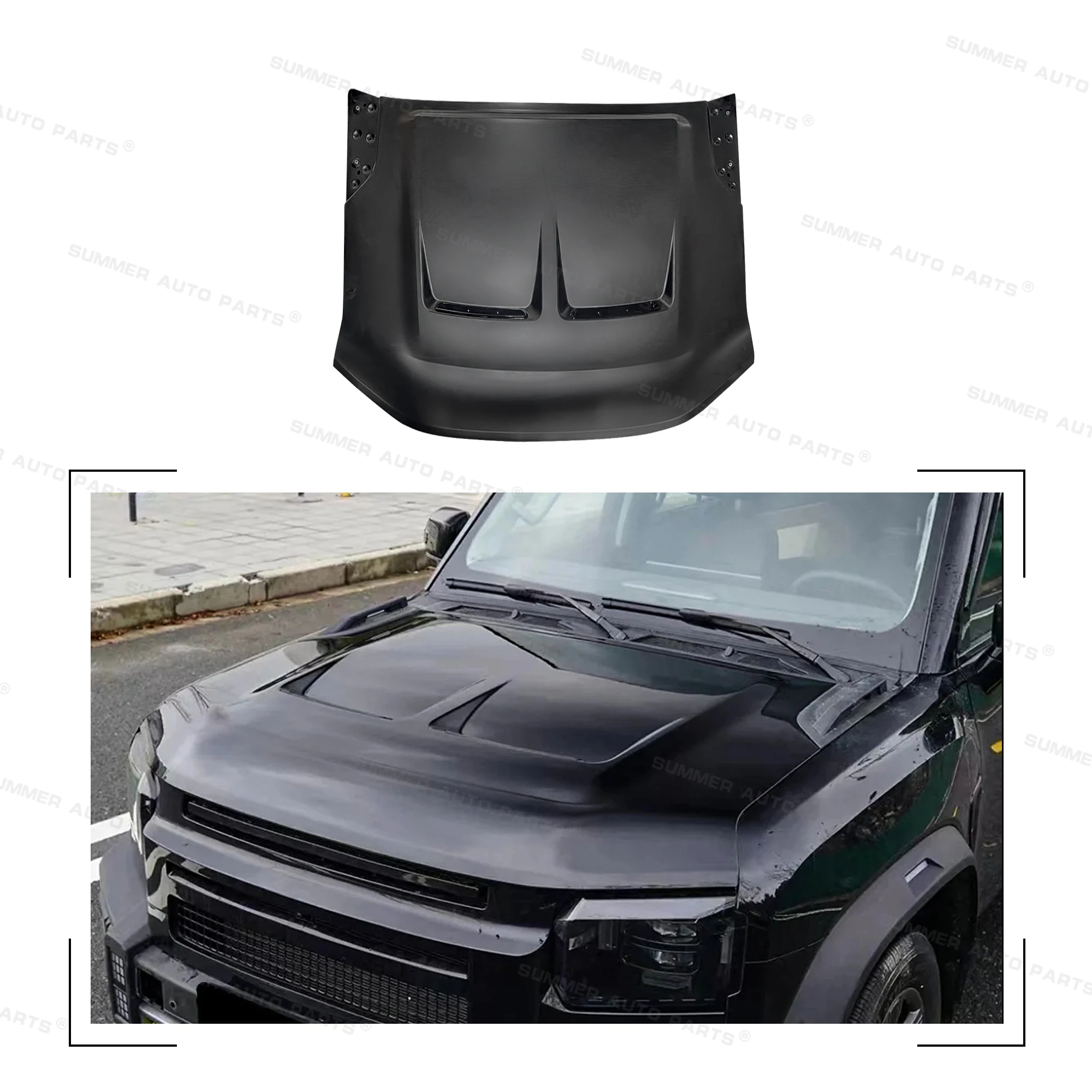 

High Quality Wholesale Aluminium Alloy Iron Front Engine Hood Bonnet for Jetour T2 Accessories