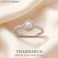 Ring Shimmering Stone Fine Jewerly For Women 2022 Winter Brand New Romantic Gift In 925 Sterling Silver