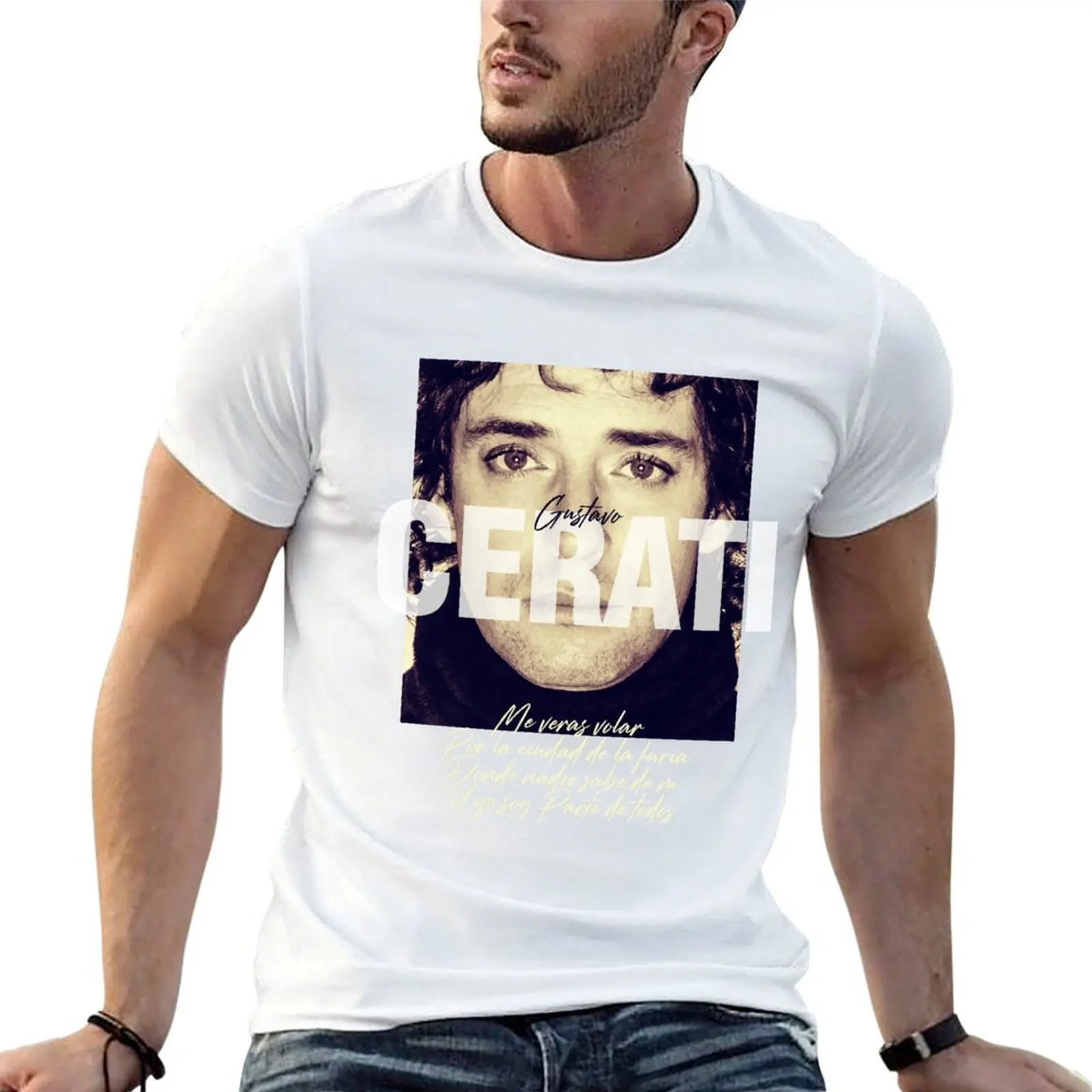 

Gustavo Cerati Me veras Caer T-Shirt man t shirt summer t shirt custom print man t shirt designer T-Shirt