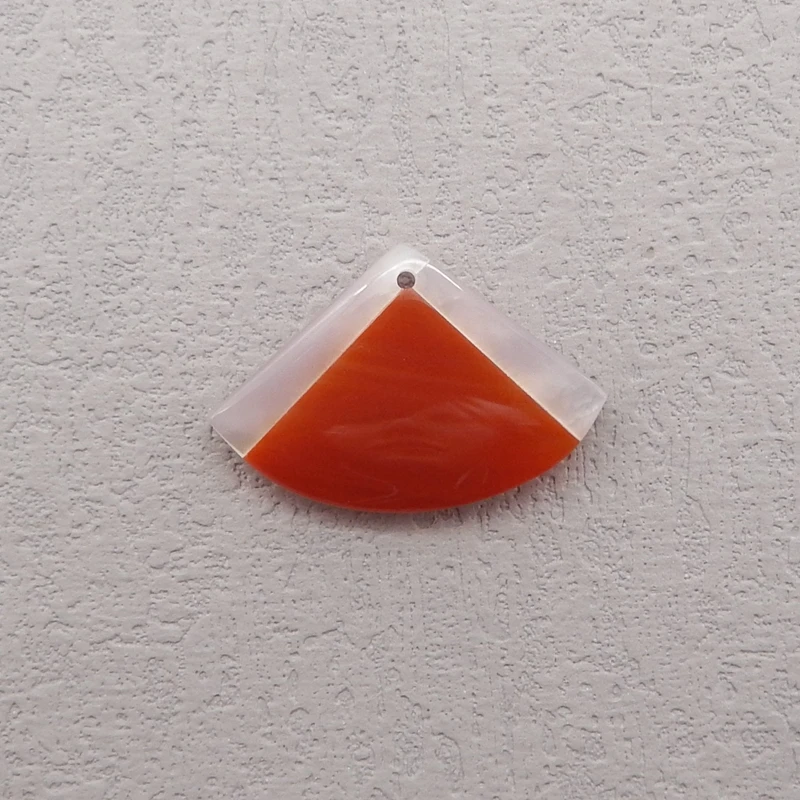 Natural Stone Intarsia Pendants For Jewelry Making,Shell Red Agate Pendants,DIY Necklace,20x29x5mm,3g