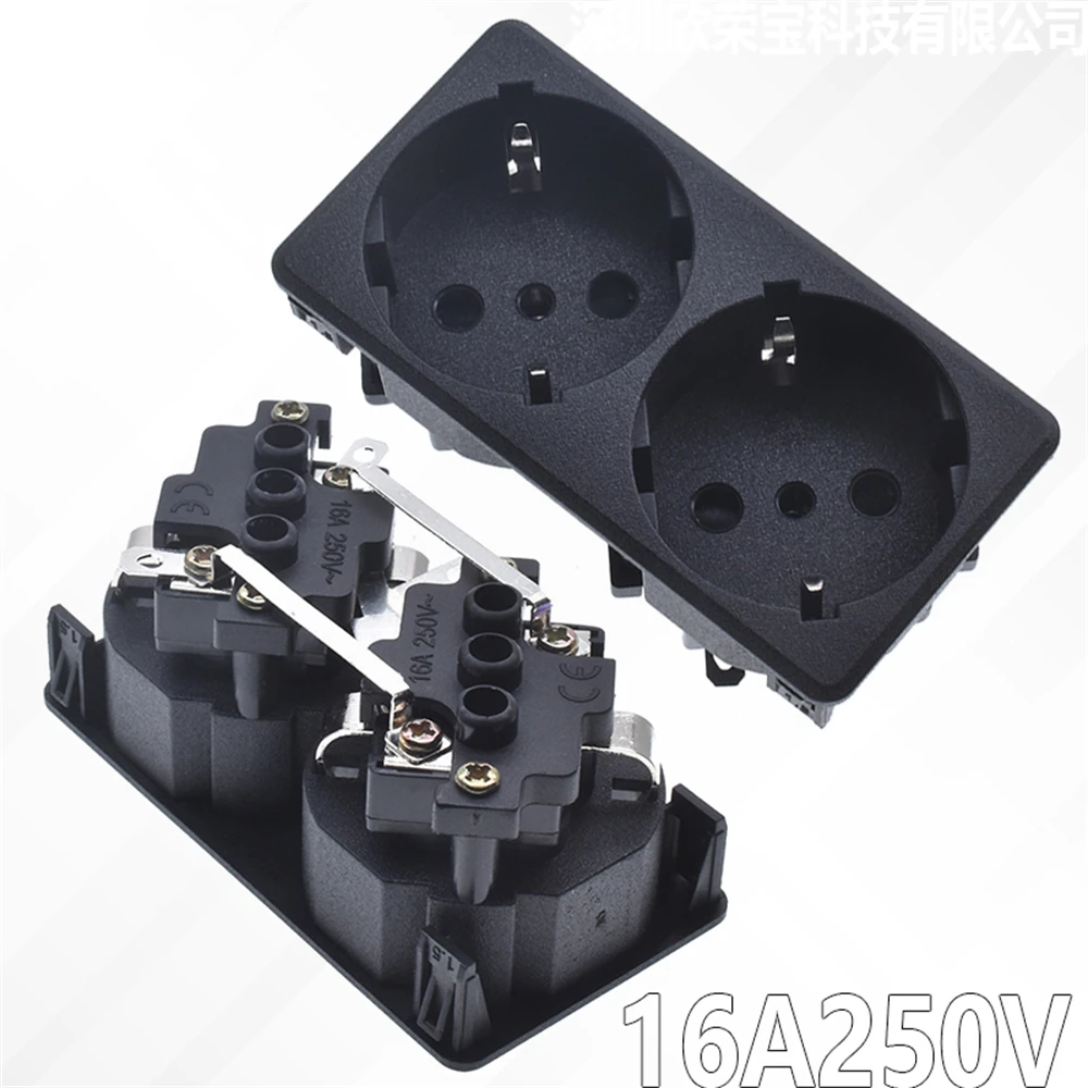 الاتحاد الأوروبي الأوروبي مقبس الطاقة القياسية التوصيل مزدوج 2 مجموعة لوحة 16A ، مقبس الطاقة المقبس الإيطالي مقبس الحائط الأوروبي ألمانيا الكورية