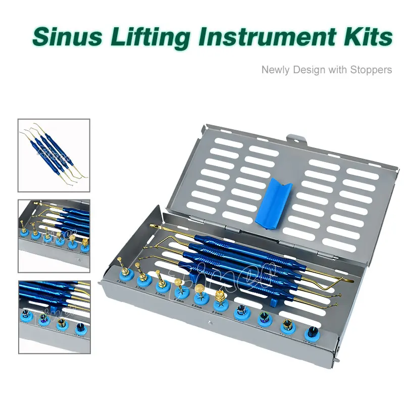 Dental Sinus Lift Kit Sinus Lifting Elevation Kit Dental Implant Drills Stoppers Periosteal Separator External Lifting Drill