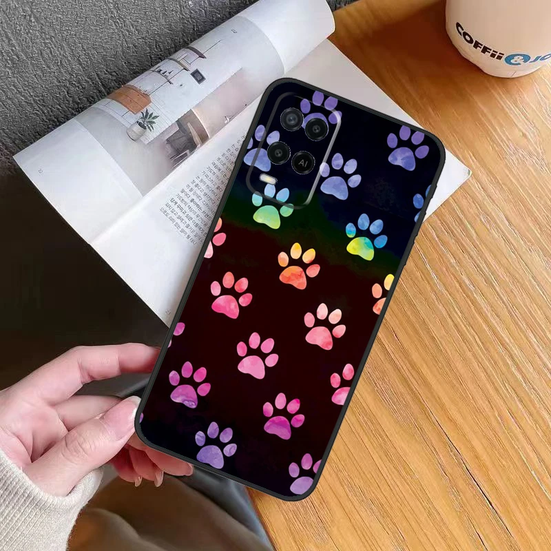 حافظة مطبوعة بألوان مائية لهاتف اوبو A80 A60 A40 A6 A5 Pro A15 A16 A17 A57 A94 A74 A54 A76 A96 A18 A38 A58 A78 A98 #5