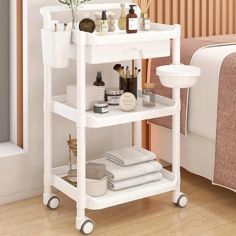 

Barber Salon Trolley Storage Clear Hairdresser Beauty Salon Trolley Pedicure Hair Carrello Con Ruote Hairdresser Furniture ZT50