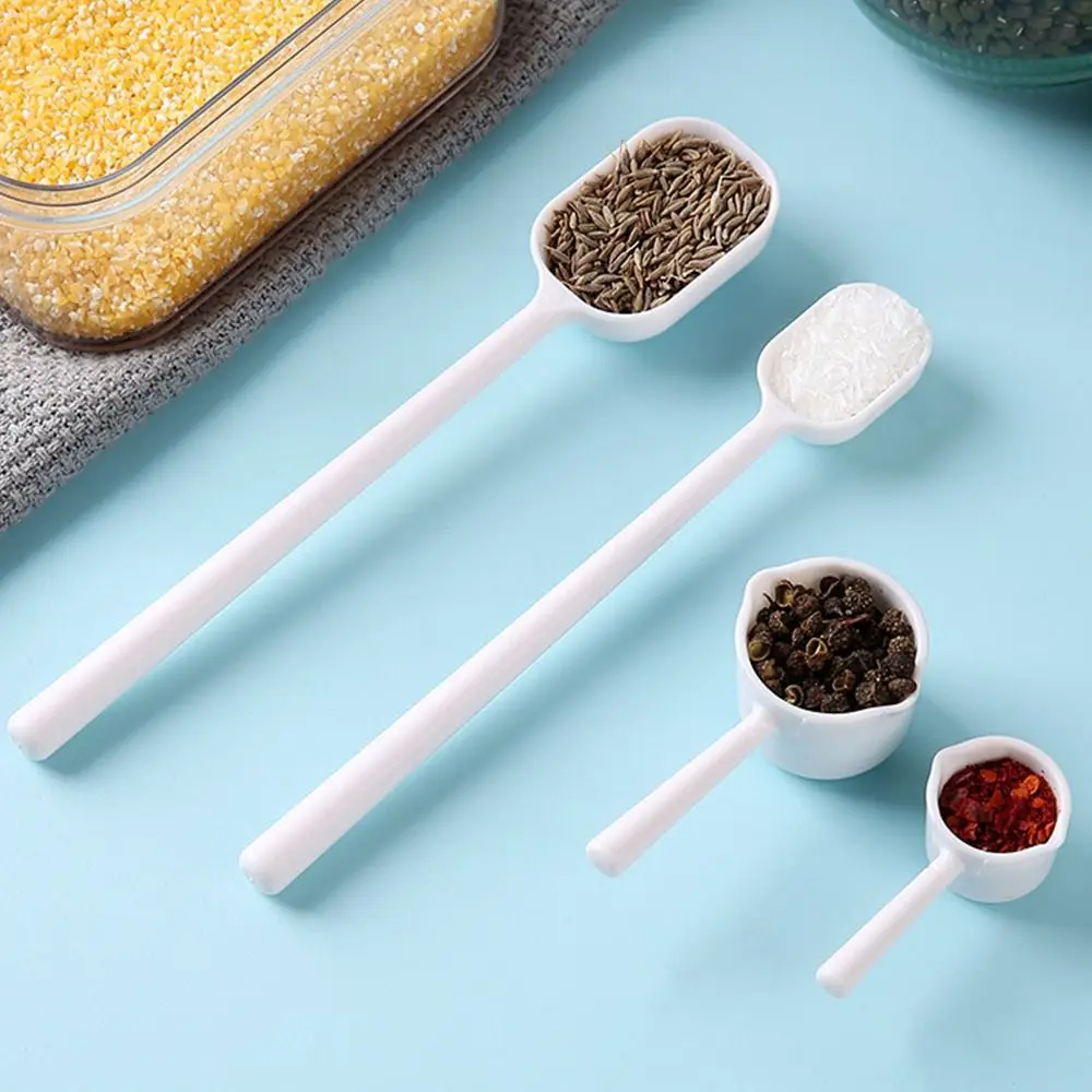 Multi-purpose Transparent Plastic Measuring Spoon with Scale Pet Feeding Scoop Salt Spoon Washing Powder Spoon Kitchen Gadgets