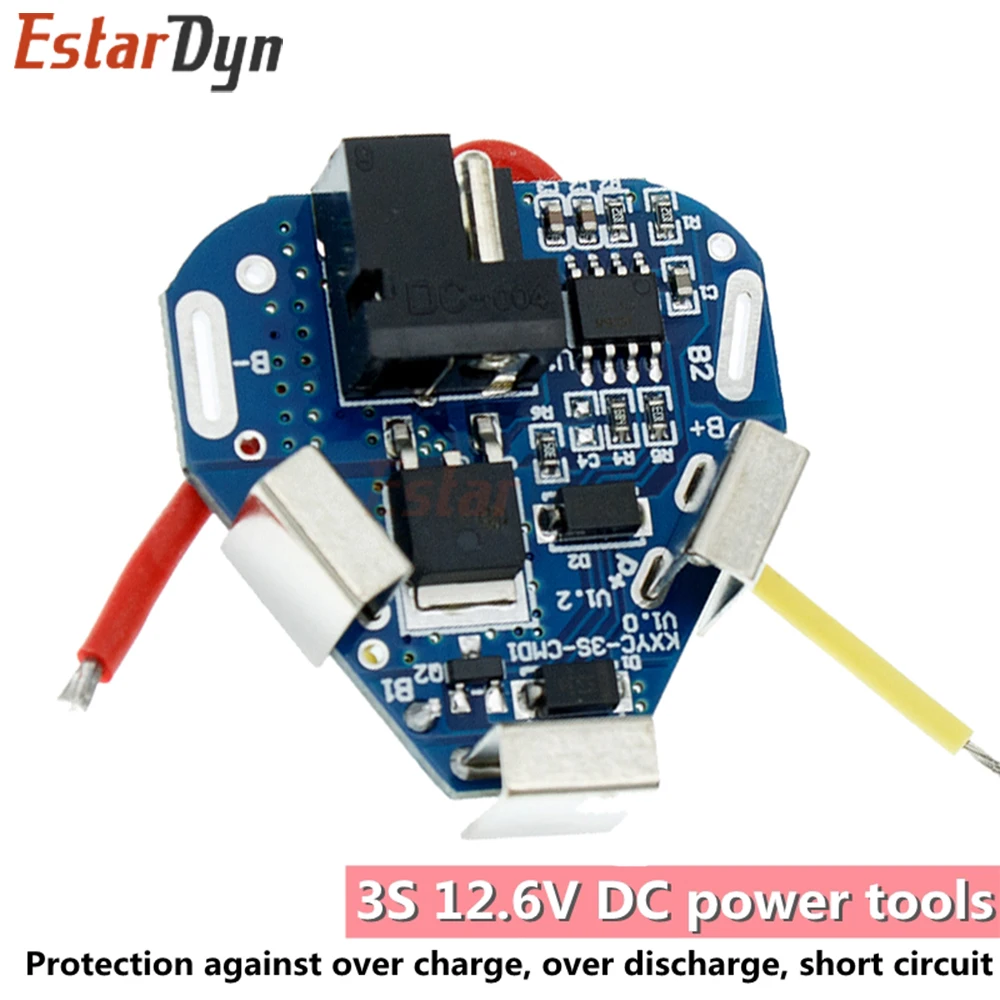 Estardyn 3S 12.6V 6A BMS 18650 Li-ion Battery Protection Board Battery Pack Balance for Electric Drill