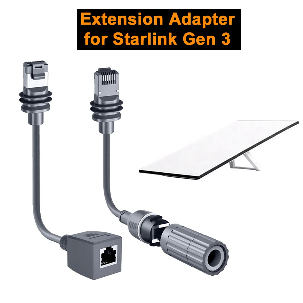 Starlink Gen 3 V3用延長アダプター イーサネットケーブルアダプター RJ45コンバーター 26AWG 1200Mbpsコード Starlink Gen 3アクセサリー用