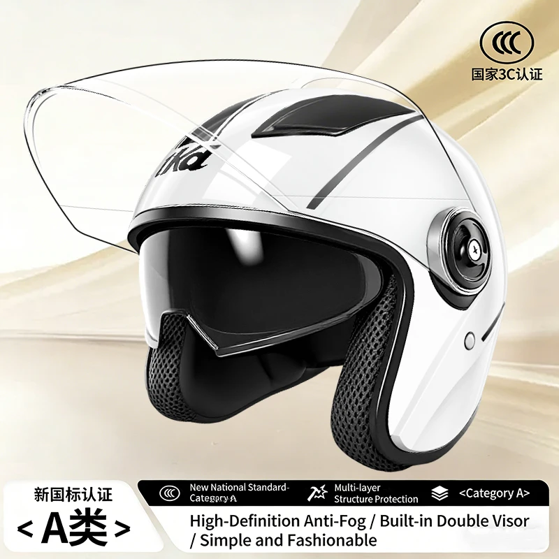 

Motorcycle Dual Visor Flip Up Modular Full Face Helmet Anti-fog Street Bike Racing Helmet for Women, Men