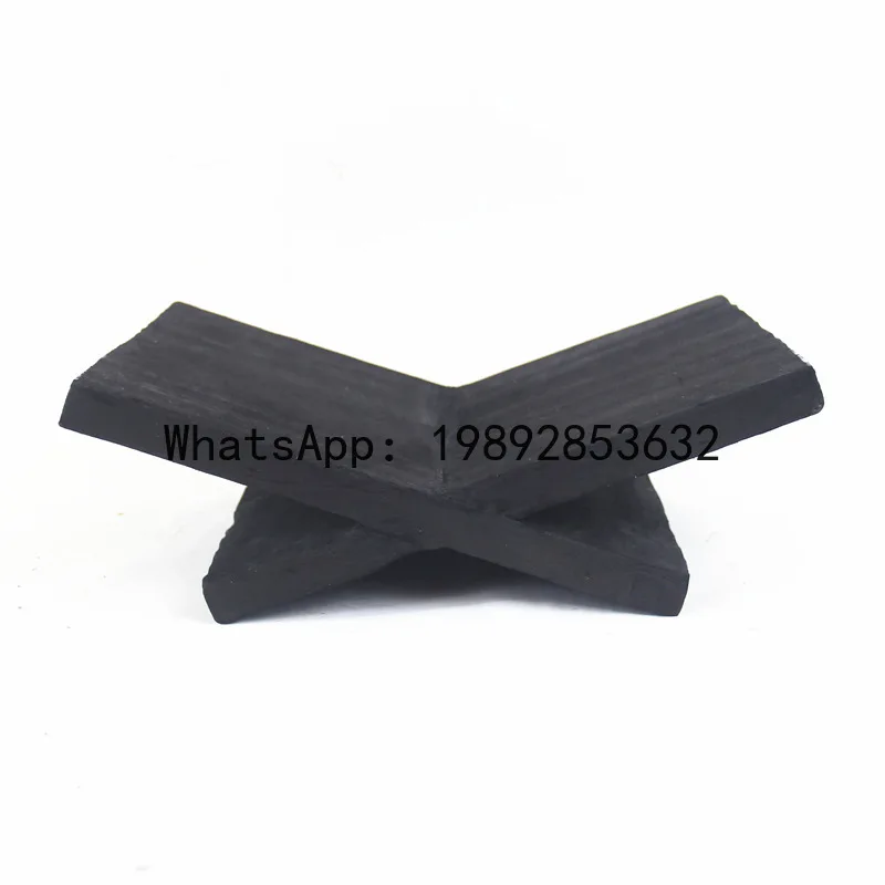 PYJ handmade carbonized solid wood black book holder home villa art museum desktop decoration ornament